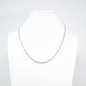 14k White Gold Figaro Chain. 20 inches